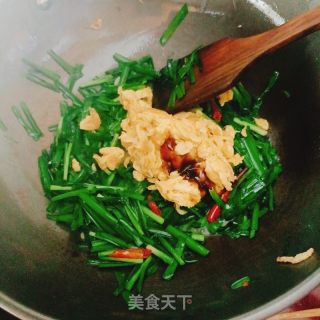 韭菜炒蛋的做法步骤：9