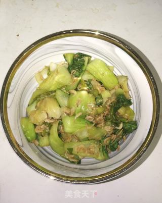 油菜炒虾皮儿的做法