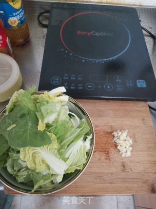 蒜香快菜的做法步骤：3