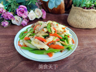 咸肉四季豆炒年糕的做法
