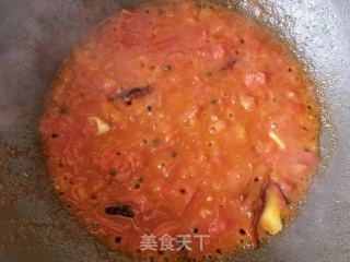 西红柿鸡蛋捞凉饸烙的做法步骤：5