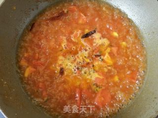 西红柿鸡蛋捞凉饸烙的做法步骤：7