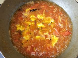 西红柿鸡蛋捞凉饸烙的做法步骤：8
