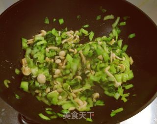 白玉菇炒油菜的做法步骤：11