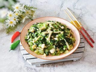 白玉菇炒油菜的做法步骤：12