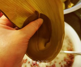 红枣红豆糯米粽子的做法步骤：4