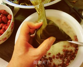 红枣红豆糯米粽子的做法步骤：8