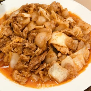 辣白菜炒五花肉的做法步骤：8