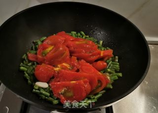 番茄鸡蛋炒豇豆的做法步骤：6