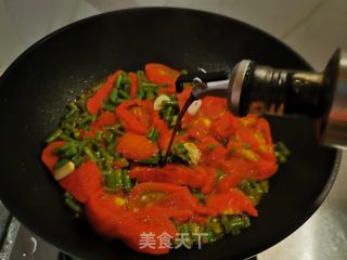 番茄鸡蛋炒豇豆的做法步骤：7