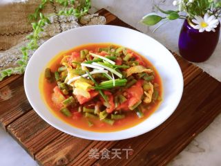番茄鸡蛋炒豇豆的做法步骤：12