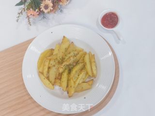 空气炸锅烤薯角的做法步骤：10