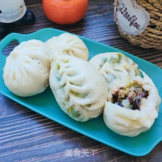 豆腐甘蓝素馅包子的做法步骤：15