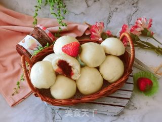 草莓果酱蒸包的做法步骤：10