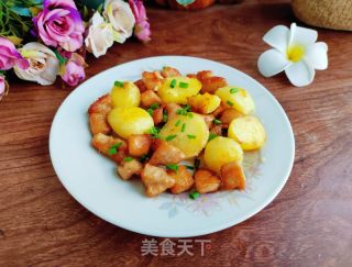 香煎土豆鸡胸肉的做法步骤：7