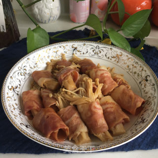 培根金针菇卷的做法步骤：6