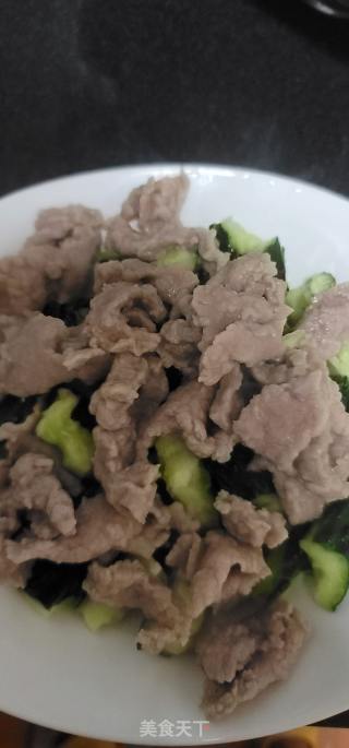滑肉拌青瓜的做法步骤：5