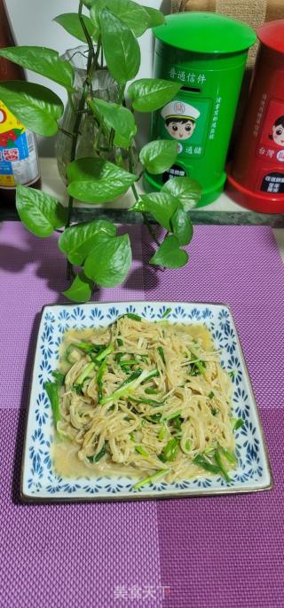 香菇蚝油炒金针菇的做法步骤：8