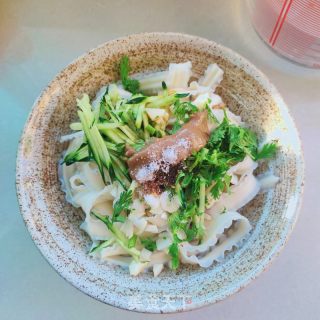 鸡排拌刀削面的做法步骤：8