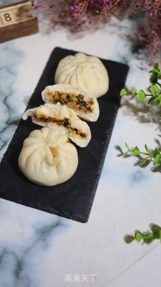 梅干菜肉末包子的做法步骤：15
