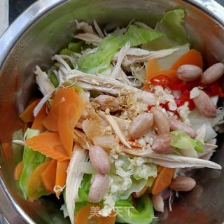 甘蓝拌鸡胸肉的做法步骤：11