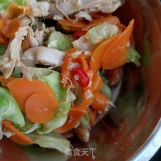 甘蓝拌鸡胸肉的做法步骤：12