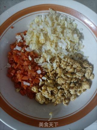 白菜素馅水饺的做法步骤：2