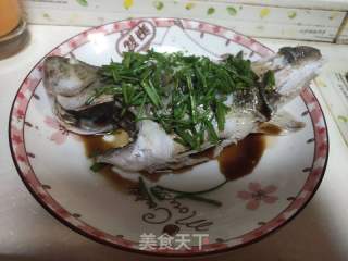 葱香蒸鲈鱼的做法步骤：3