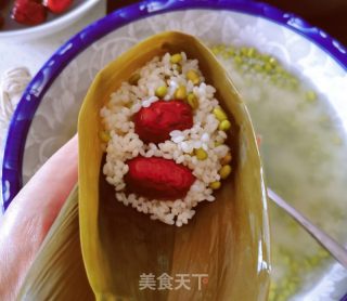 端午粽子~绿豆红枣粽的做法步骤：8