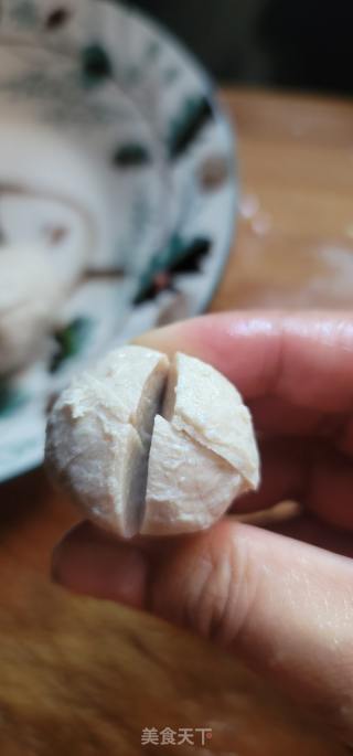 韭菜鸡蛋丸子汤的做法步骤：5