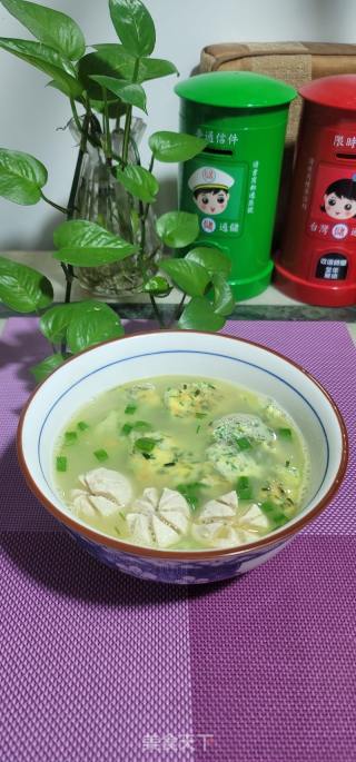 韭菜鸡蛋丸子汤的做法步骤：9