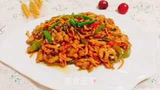虫草花炒肉丝的做法步骤：12