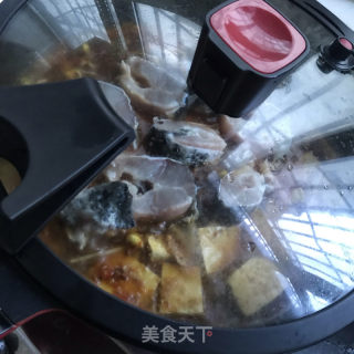 麻辣豆腐炖黑鱼的做法步骤：8