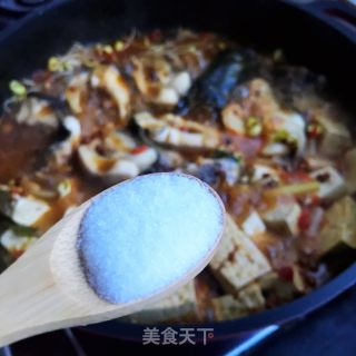 麻辣豆腐炖黑鱼的做法步骤：10