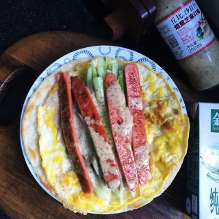 鸡蛋饼手抓饼的做法步骤：9