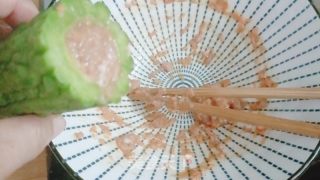 苦瓜包肉馅的做法步骤：5