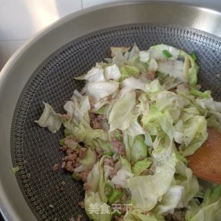 肉末炒甘蓝的做法步骤：10