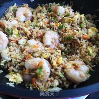 青椒虾仁炒饭的做法步骤：12