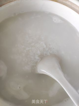 老少谐宜的青菜肉丝粥的做法步骤：2
