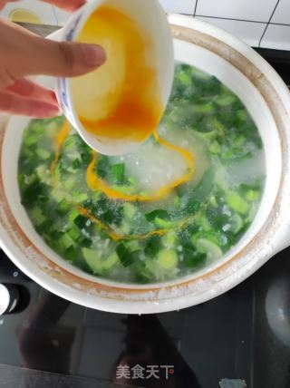 老少谐宜的青菜肉丝粥的做法步骤：5