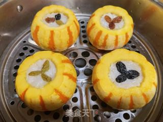 太阳瓜蒸糯米饭的做法步骤：7