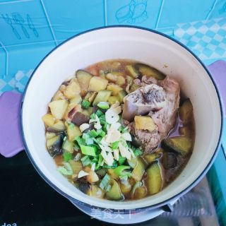 大骨头炖茄子的做法步骤：14