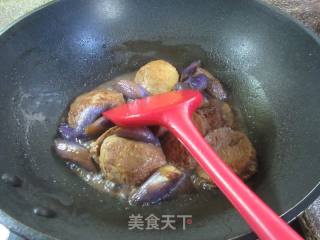 茄子烧圆素鸡的做法步骤：12