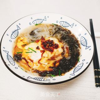 紫菜荷包蛋汤粉丝的做法