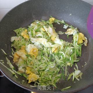 茭瓜炒蛋的做法步骤：6