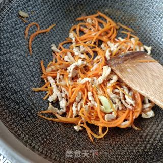 肉丝胡萝卜炒大头菜的做法步骤：6