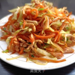 肉丝胡萝卜炒大头菜的做法步骤：10