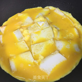 鸡蛋香煎豆腐的做法步骤：5