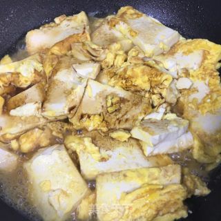 鸡蛋香煎豆腐的做法步骤：6