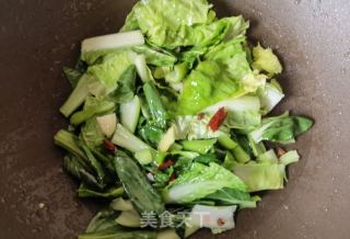 煎蛋炒青菜的做法步骤：7